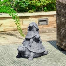 Stacked Turtle Garden Statue