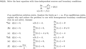 Solved 8 2 1 Solve The Heat Equation