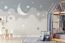 Moon Stars Wallpaper Mural Kids Wall