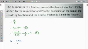 The Numerator Of A Fraction Exceeds