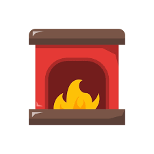 Premium Vector Fireplace In Flat Design