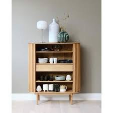 Mid Century Modern Natural Oak Cabinet