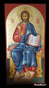 Hand Painted Icon Of Christ