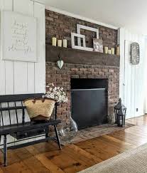 Wood Mantels For Brick Fireplace Designs