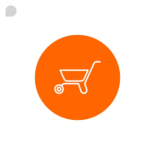 Ping Cart Orange Icon Vector Images