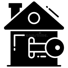 House Key Trendy Icon Flat Style