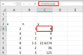 How To Use Power Function In Excel