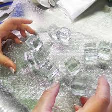 Artificial Fake Crystal Clear Ice Cubes