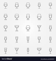 Wine Glass Icons Set Royalty Free