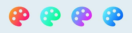Palette Solid Icon In Gradient Colors
