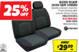 Alexis Black 30 50 Seat Covers Offer At