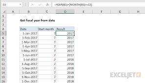 Get Fiscal Year From Date Excel