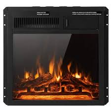 18 In 750 1500 Watt Recessed And Freestanding Electric Fireplace Insert With 7 Level Adjustable Flame Remote Control