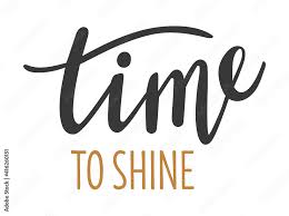 Time To Shine Hand Drawn Lettering Logo