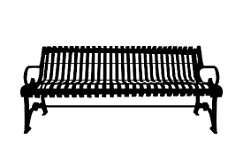 Black Bench Silhouette Icon On A White
