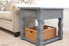 Old Violet Chalk Paint End Table How