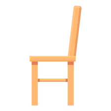 Small Wood Chair Icon Cartoon Vector