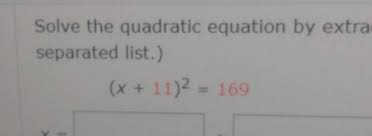 Quadratic Equation By Extracting Square