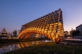 Wooden Bridge In Chinese Water Village