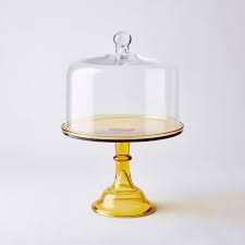 Mosser Glass Cake Stand With Glass Dome