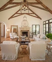 exposed wood beams transitional