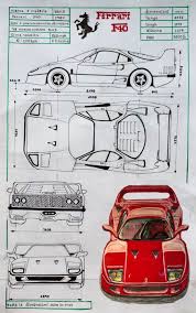 Ferrari F40 Blueprint Painting