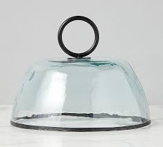 Artisan Recycled Glass Cake Dome W