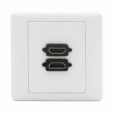 Twin Dual Hdmi Lead Wall Plate Full Hd