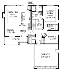 Ranch Style House Plan 2 Beds 2 Baths