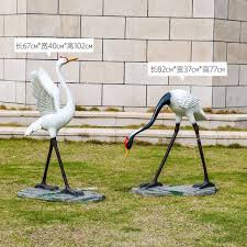Garden Crane Statues Resin Modern