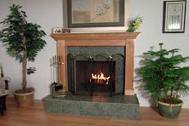 Fireplace Mantle And Tile Surround