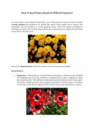 Buy Flowers Based On Diffe Seasons