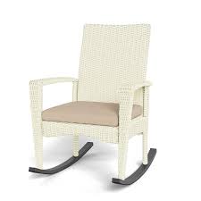 White Magnolia Wicker Rocking Chair