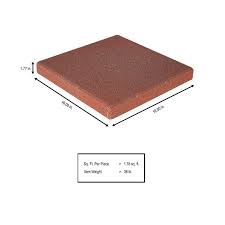 River Red Square Concrete Step Stone