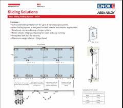 Enox Glass Door Sliding Folding For