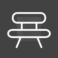 Wooden Bench Line Inverted Icon Iconbunny