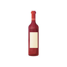 Watercolor Wine Bottle Vector Art