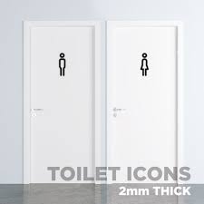 Modern L And Stick Bathroom Icons