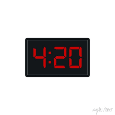 4 20 Digital Clock Icon Isolated On