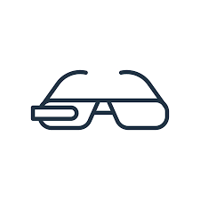 Smart Glasses Icon Vector Isolated On