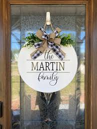 Front Door Decor Last Name Family Name
