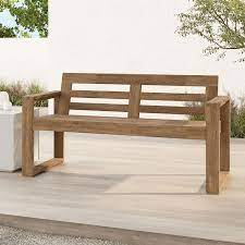 Portside Outdoor 60 In Porch Bench Driftwood West Elm