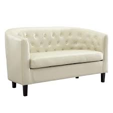 Homestock Cream Love Seat On