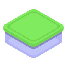 Food Container Box Icon Isometric Of