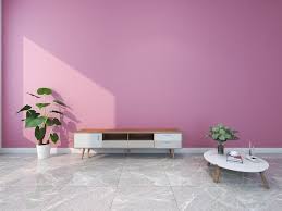 Tv Cabinet Greenery And Pink Walls