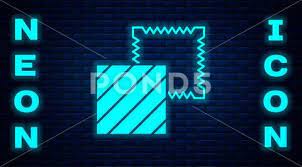 Glowing Neon Textile Fabric Roll Icon