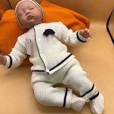 Baby Babies Boy Boys Knitted Pram Suit