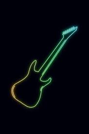 A Cool Guitar Silhouette Made From