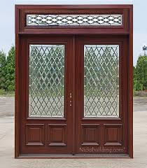 Exterior Double Doors Solid Mahogany