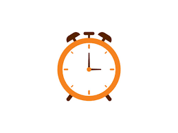 Orange Alarm Clock Icon Of Business